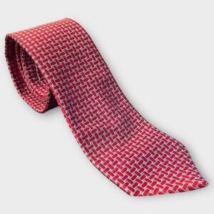 Brooks Brothers Makers Red Woven Necktie Elegant Business‎ Formal Men's Tie